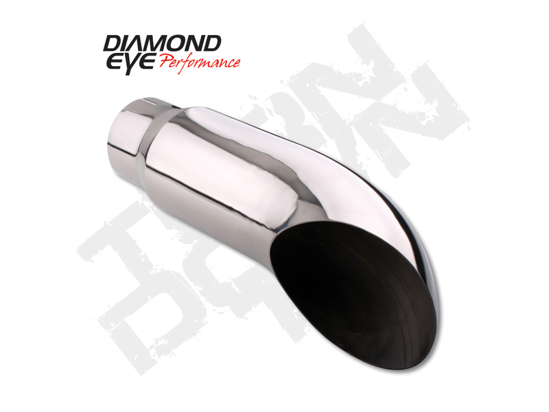 Diamond Eye Performance Exhaust Tail Pipe Tip Vented Rolled Angle 4 inch ID X 5 Inch OD X 16 Inch Long Diamond Eye - 4418TD