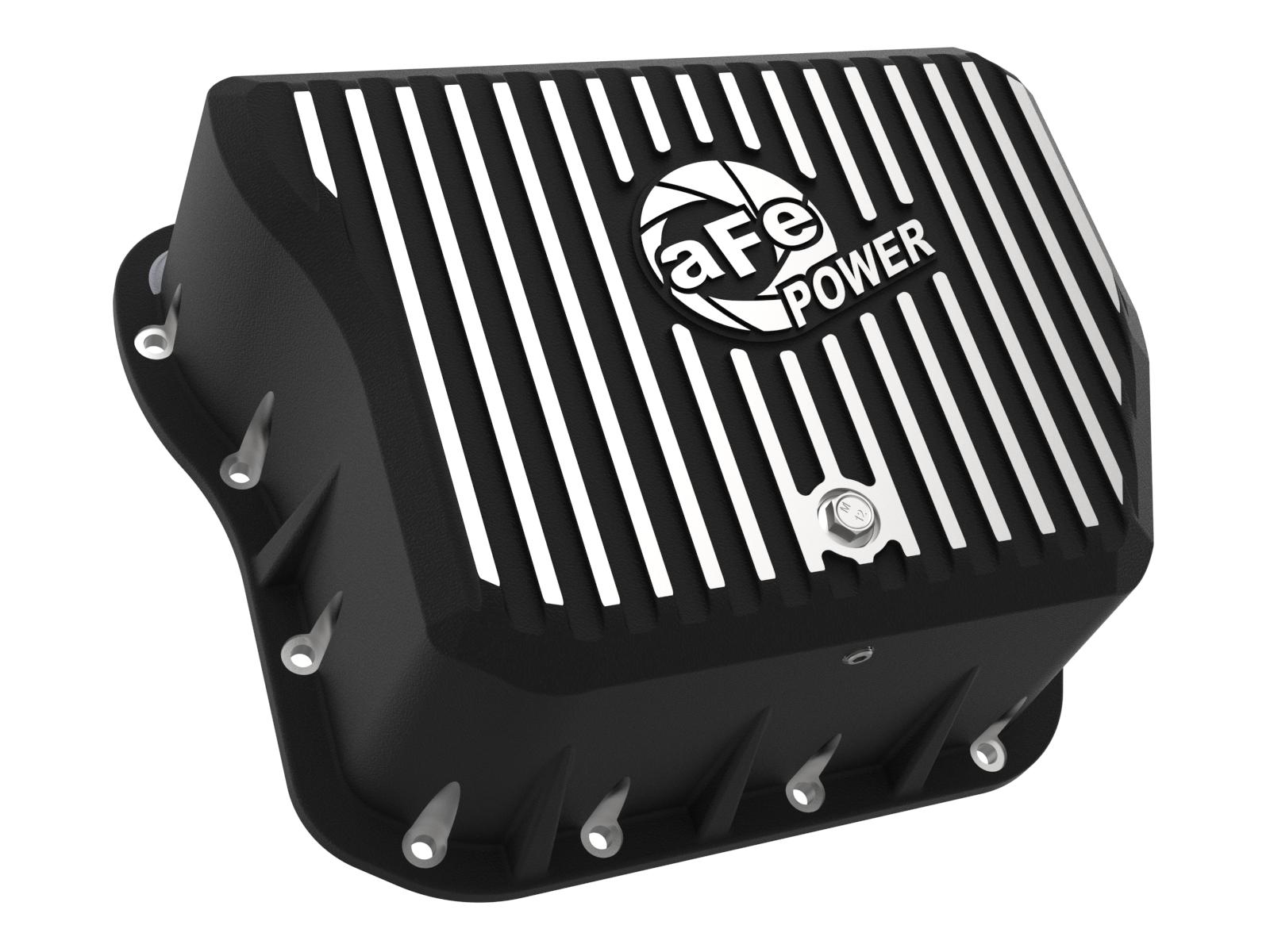 aFe POWER Transmission Pan Black w/ Machined Fins - 46-70052