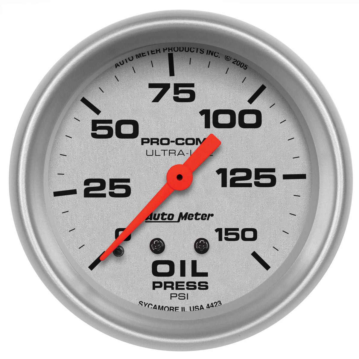 Auto Meter 2-5/8" OIL PRESSURE, 0-150 PSI, ULTRA-LITE - 4423