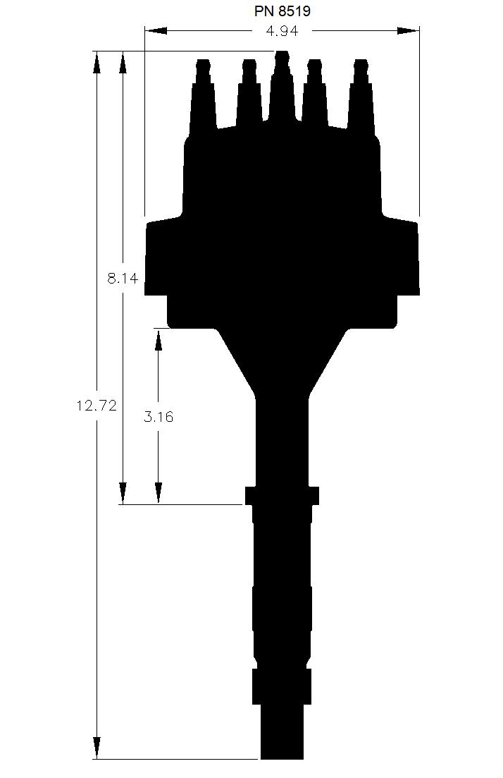 AMC V8 Distributor.  - 8519