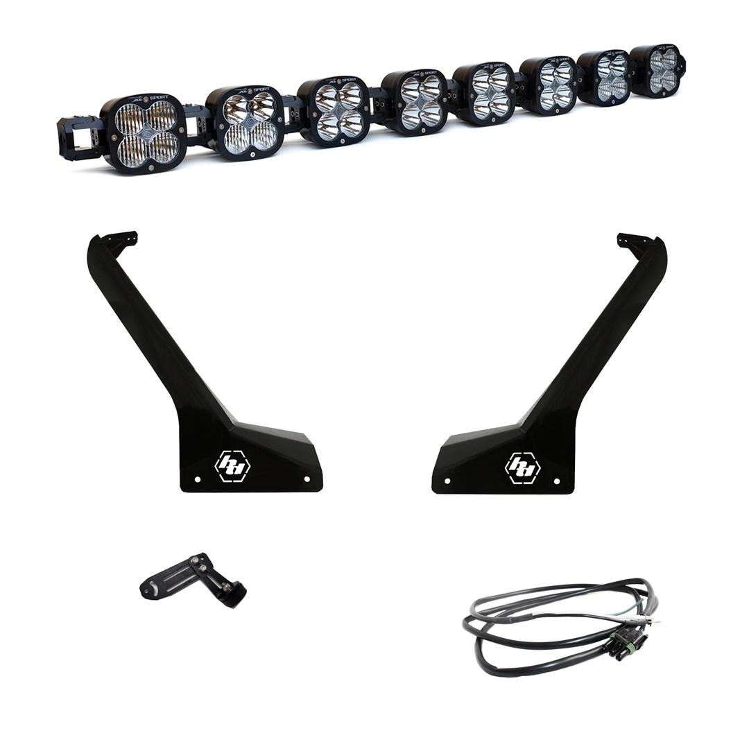 Baja Designs Jeep JL/JT Roof Bar LED Light Kit 8 XL Linkable w/Upfitter Baja Designs - 447664up