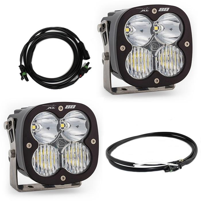 Baja Designs Jeep JL/JT Rubicon Steel Bumper LED Light Kit XL 80 w/Upfitter Baja Designs - 447669up