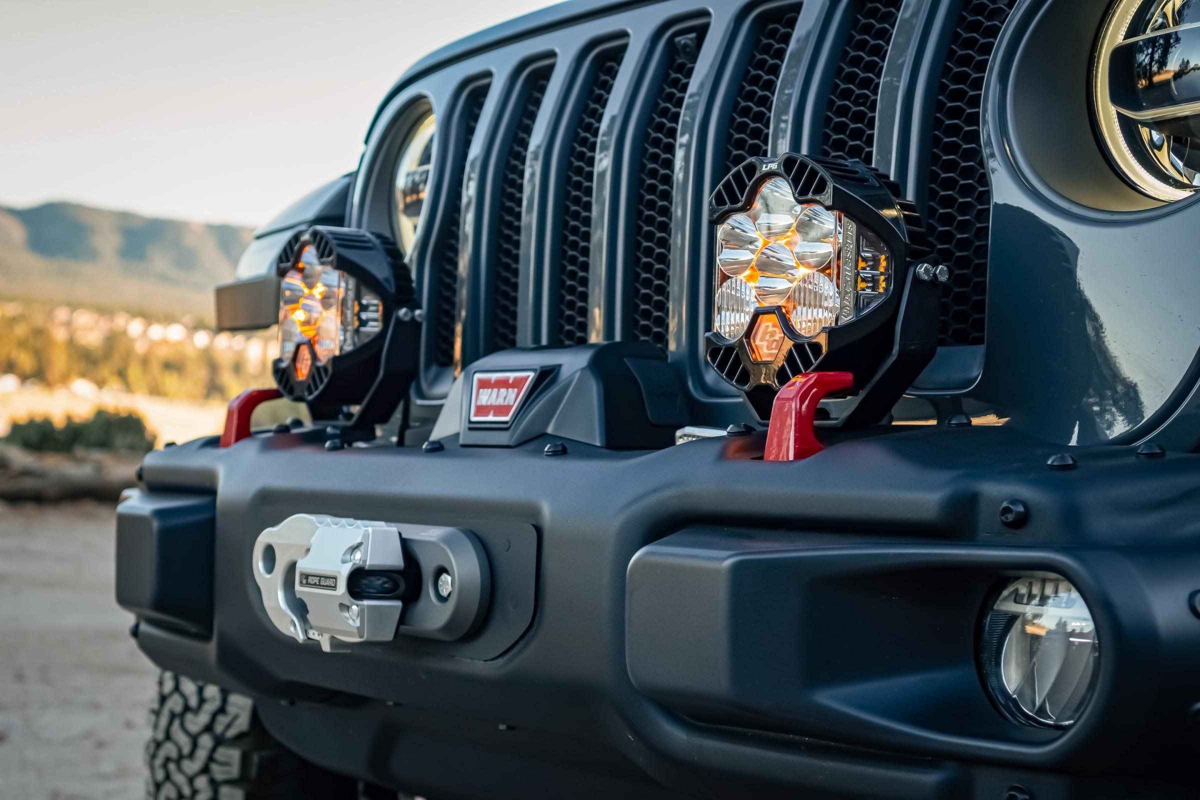 Baja Designs Jeep JL/JT Rubicon Steel Bumper LED Light Kit LP4 w/Upfitter Baja Designs - 447672up