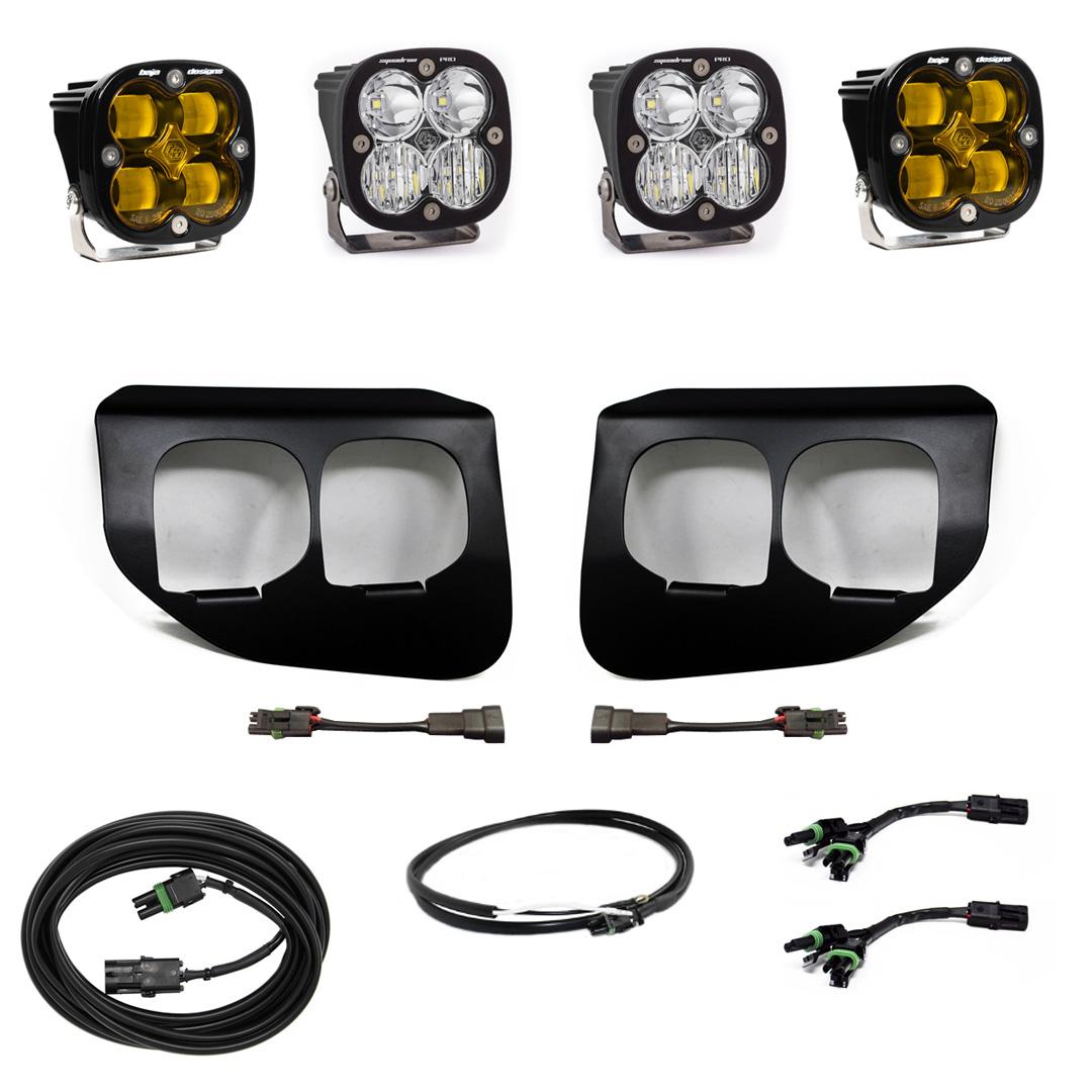 Baja Designs Ford Super Duty (20-On) Fog Lights FPK Amber SAE/Pro DC Baja Designs w/Upfitter Baja Designs - 447737up