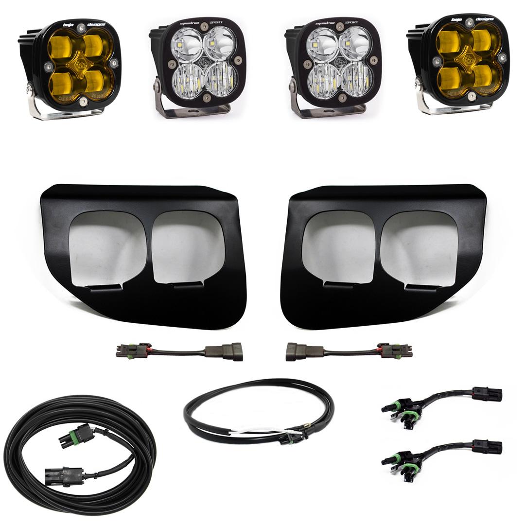 Baja Designs Ford Super Duty (20-On) Fog Lights FPK Amber SAE/Sport DC Baja Designs w/Upfitter Baja Designs - 447739up