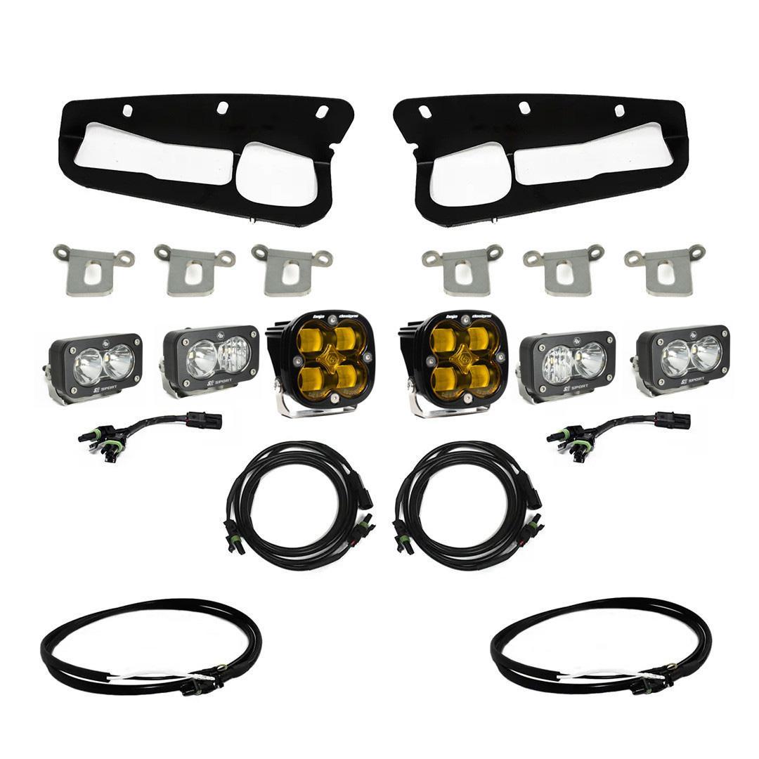 Baja Designs Bronco Amber SAE Fog Pocket Kit 21-Up Ford Broncow/Upfitter Baja Designs - 447762UP