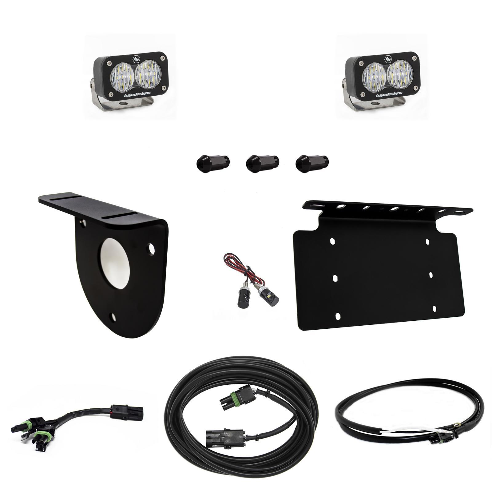 Baja Designs Bronco Dual S2 Sport W/C Reverse Kit w/Lic Plate w/Upfitter 21-Up Ford Bronco Baja Designs - 447764UP