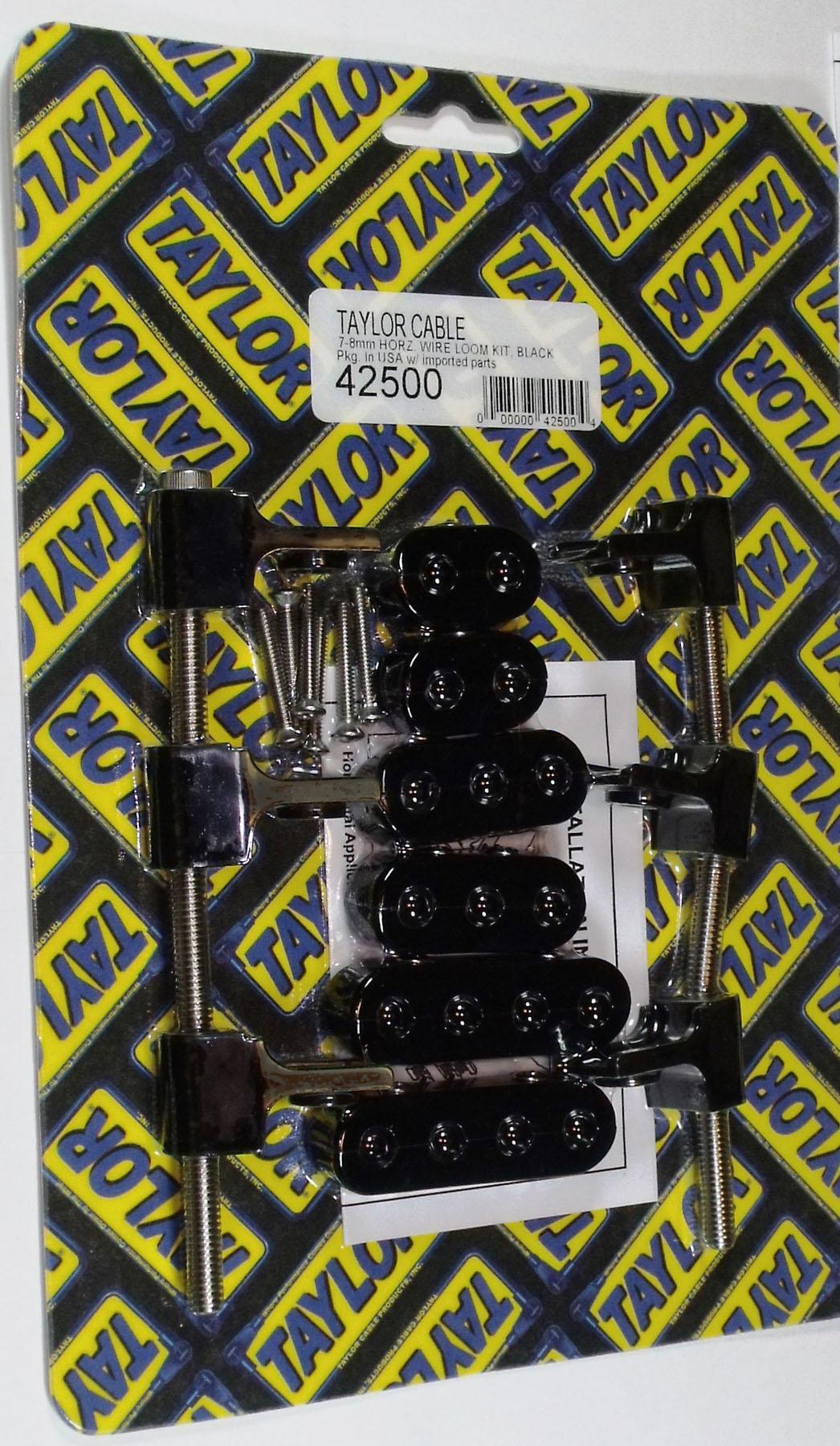 TAYLOR CABLE 7-8mm Horizontal Wire Loom Kit black - 42500