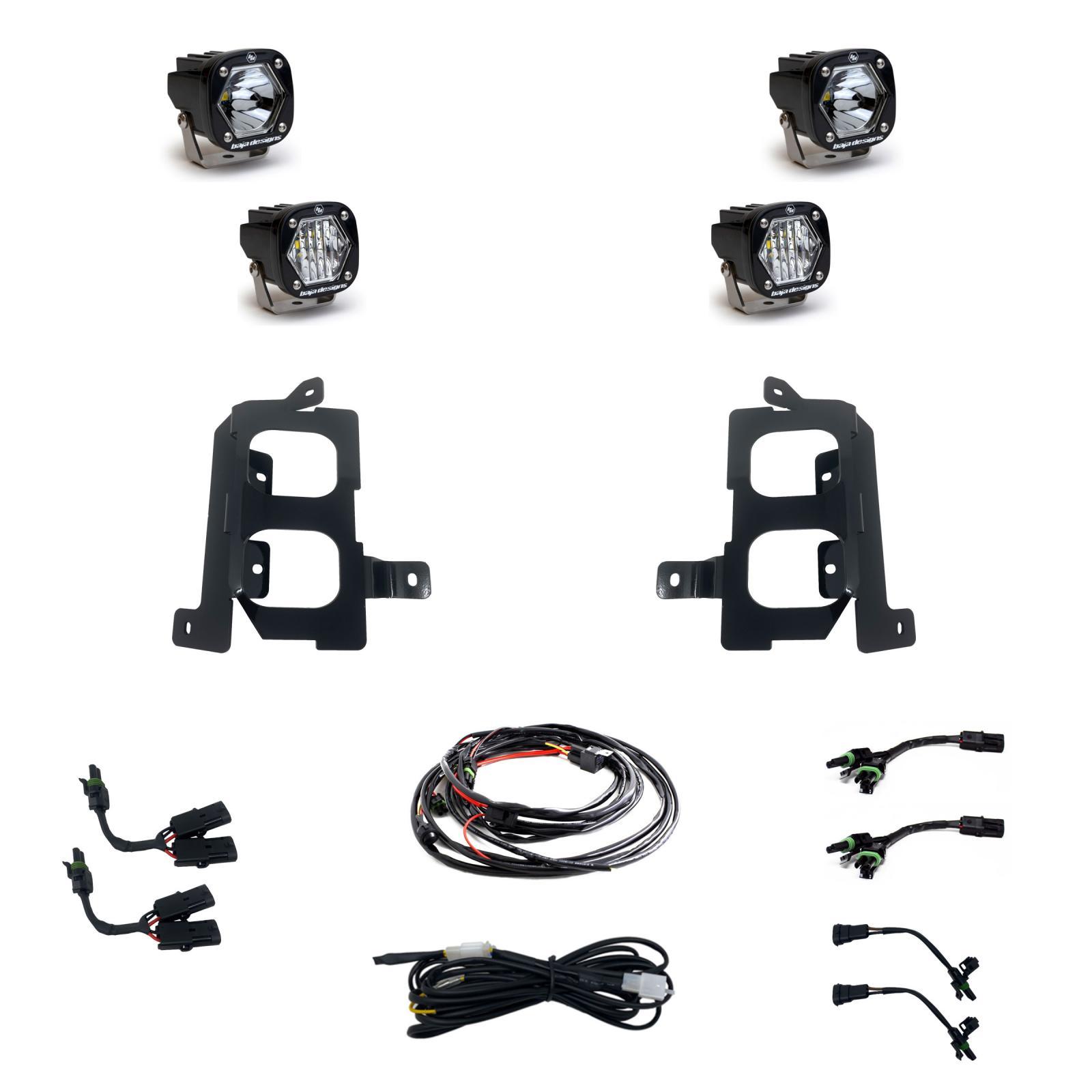 Baja Designs GMC 2500/3500 20-On Clear Spot/Clear W/C Fog Pocket Kit Baja Designs - 447855