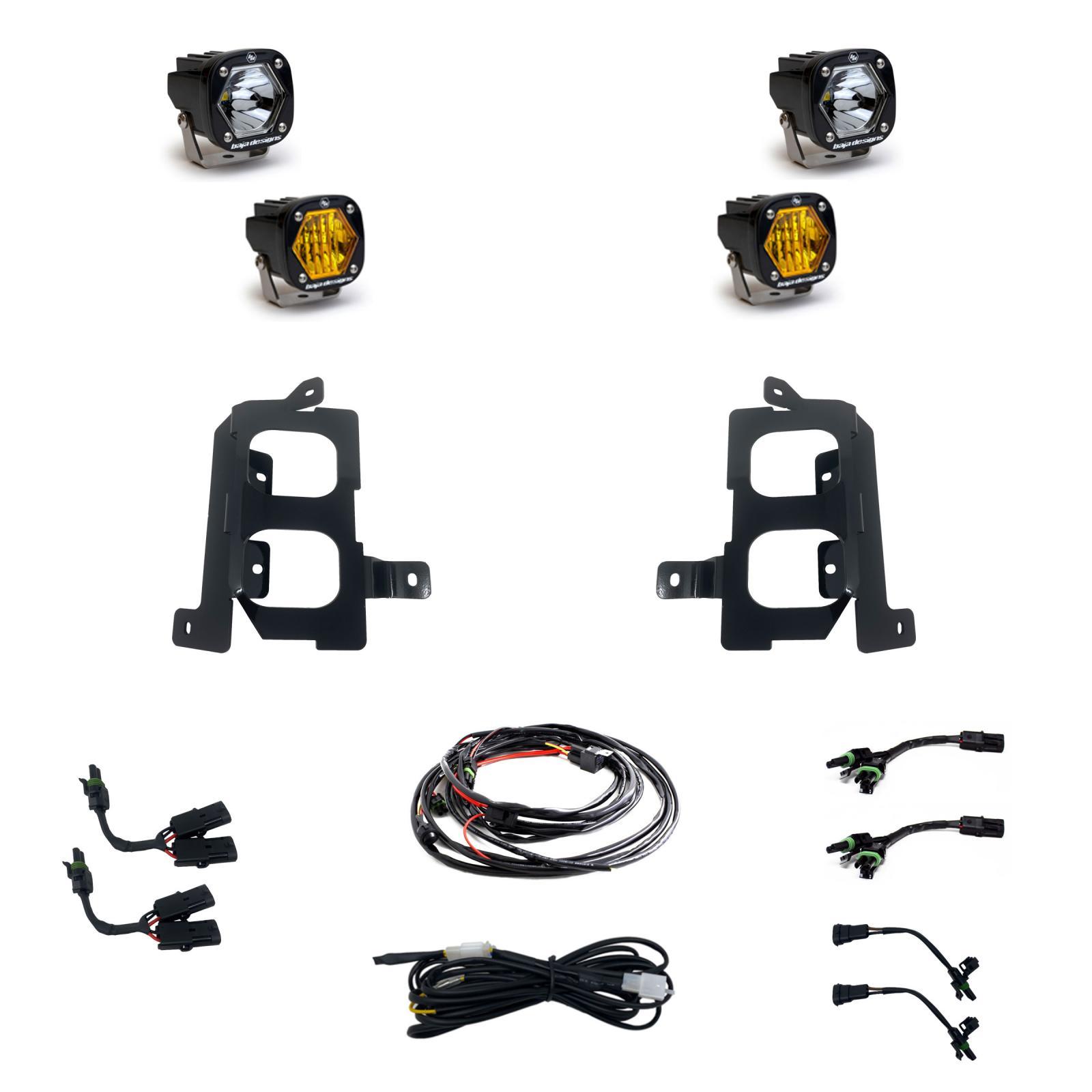 Baja Designs GMC 1500 (19-On) Clear Spot/Amber W/C FPK Baja Designs - 448084