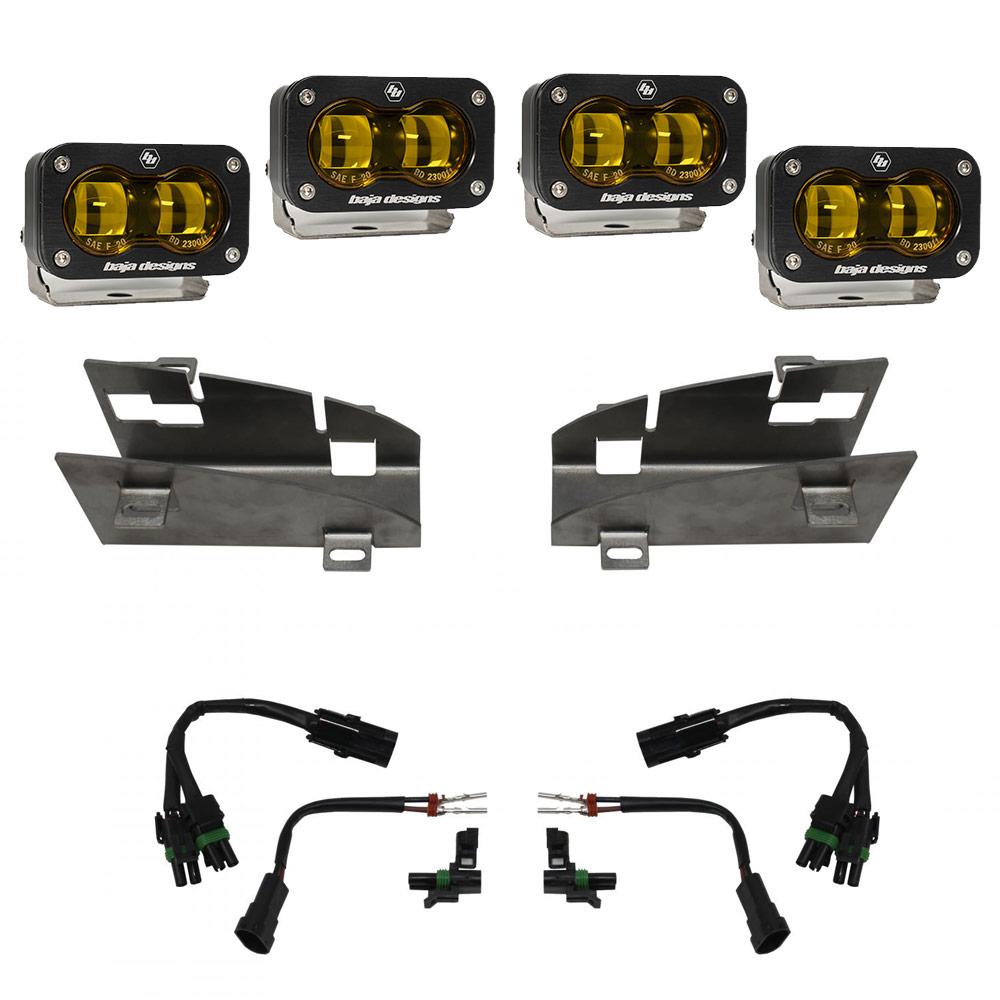 Baja Designs Dodge Ram Rebel/TRX (19-Present) Dual S2 SAE Amber FPK Baja Designs - 448169