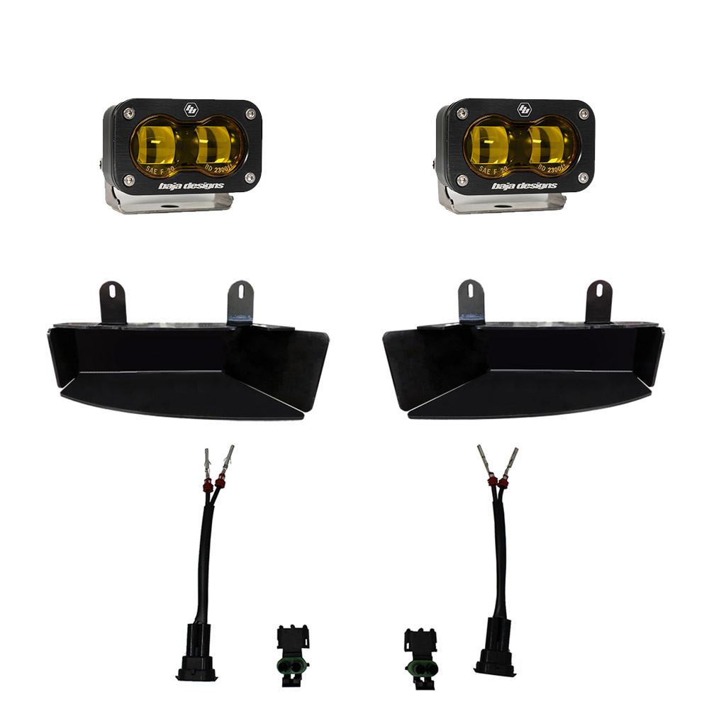 Baja Designs Dodge Ram S2 Sae Fog Pocket Light Kit (2019-2025 2500, 3500) - 448170