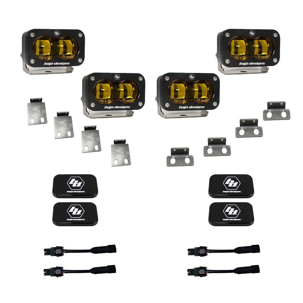 Baja Designs S2 SAE Amber Fog Pocket Kit Fits 21-On Ford Raptor Baja Designs - 448171