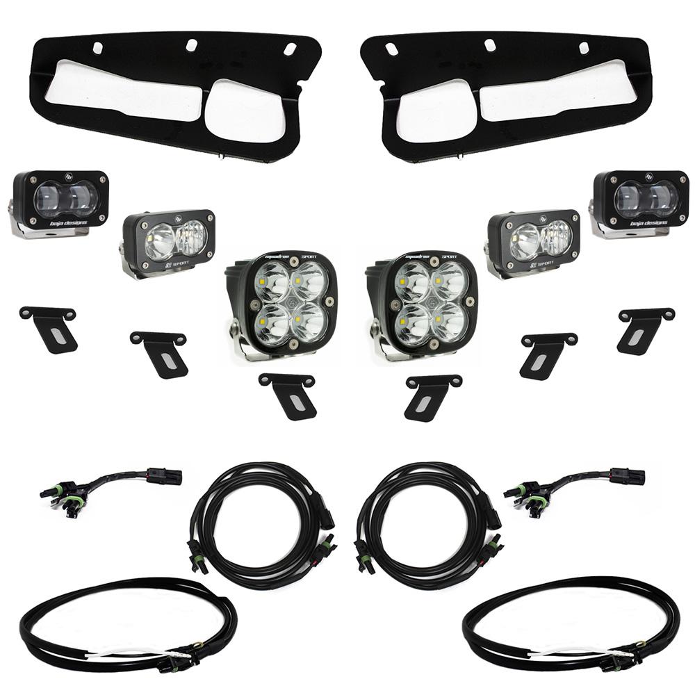 Baja Designs Ford Bronco (21-Present) S2 SAE FPK Sportsmen for OEM Steel Bumper w/Upfitter Wiring Harness Baja Designs - 448174UP