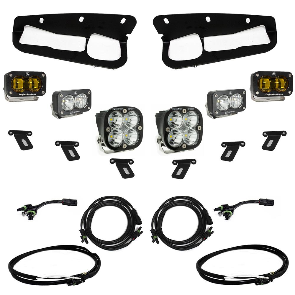 Baja Designs Ford Bronco (21-Present) S2 SAE FPK Sportsmen w/Upfitter Wiring Harness OEM Steel Bumper Baja Designs - 448178UP