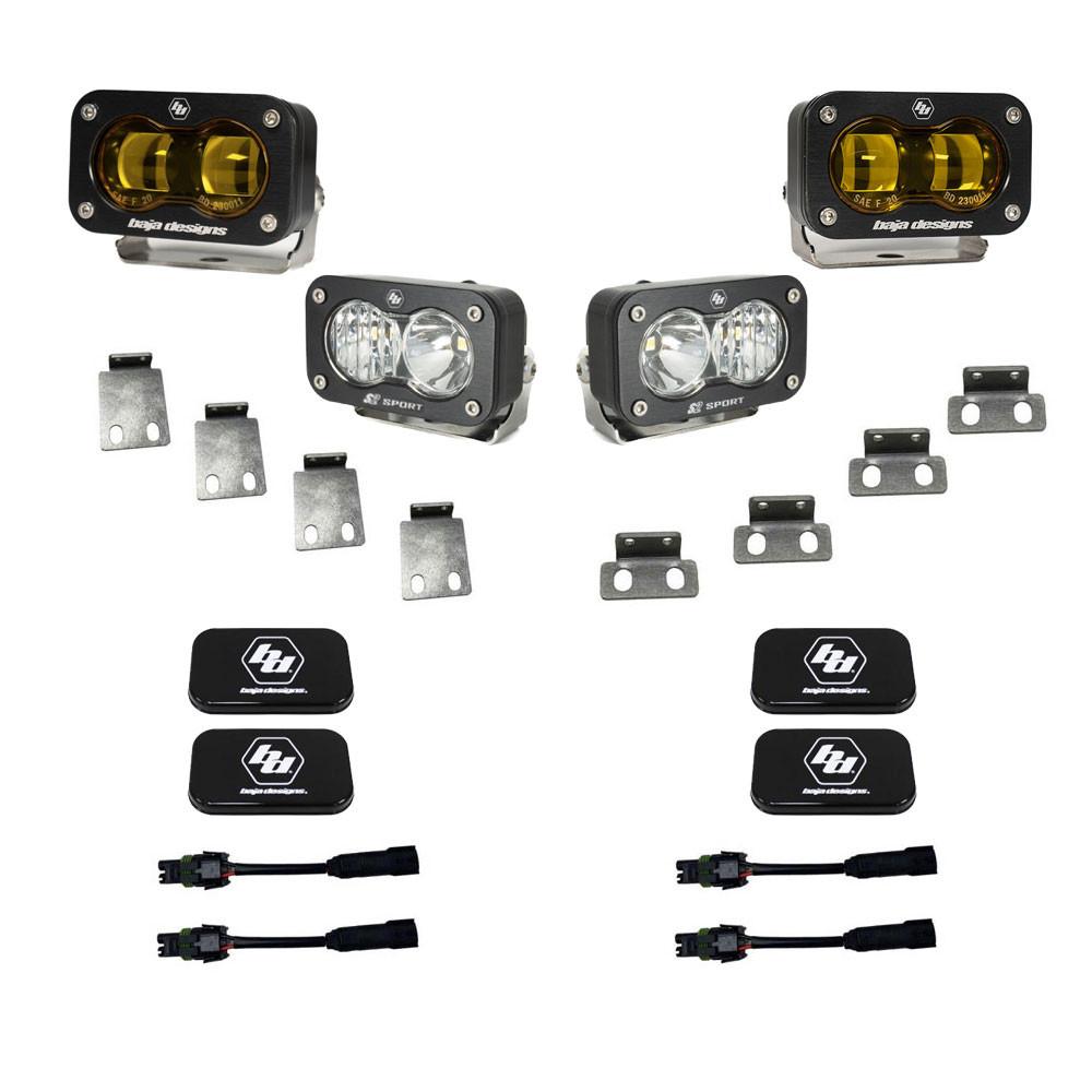 Baja Designs S2 SAE Amber/S2 Sport Fog Pocket Kit Fits 21-On Ford Raptor Baja Designs - 448181
