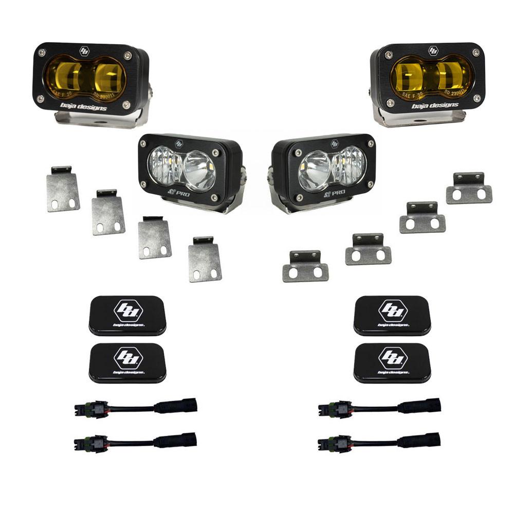 Baja Designs S2 SAE Amber/S2 Pro Fog Pocket Kit Fits 21-On Ford Raptor Baja Designs - 448183