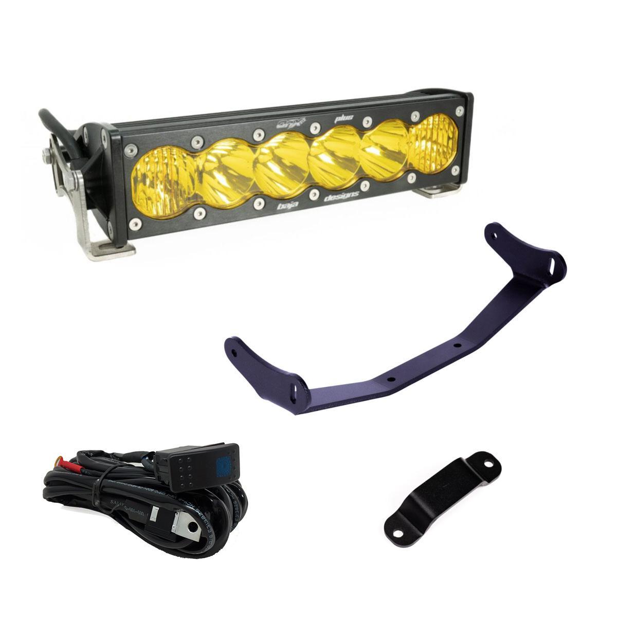 Baja Designs Can-Am, Maverick R, Amber 10 Inch OnX6+ Shock Tower Kit - 448193
