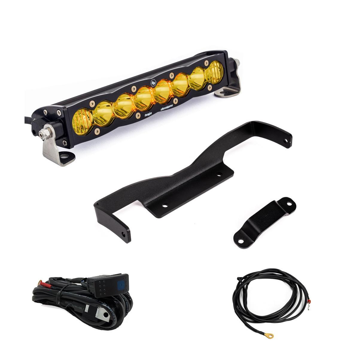 Baja Designs Can-Am, Maverick R, Amber 10 Inch S8 Shock Tower Kit - 448196