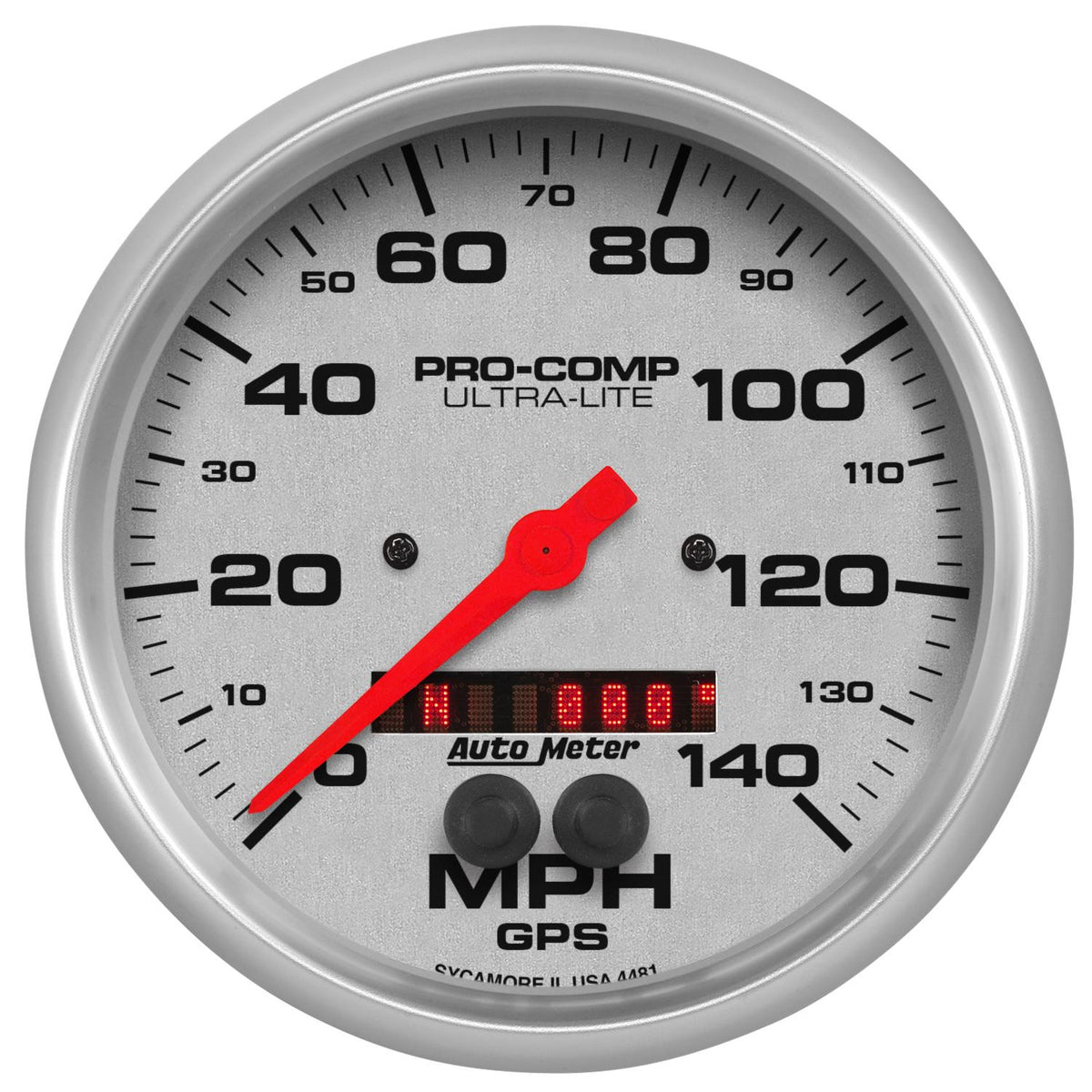 Auto Meter 5" GPS SPEEDOMETER, 0-140 MPH, ULTRA-LITE - 4481