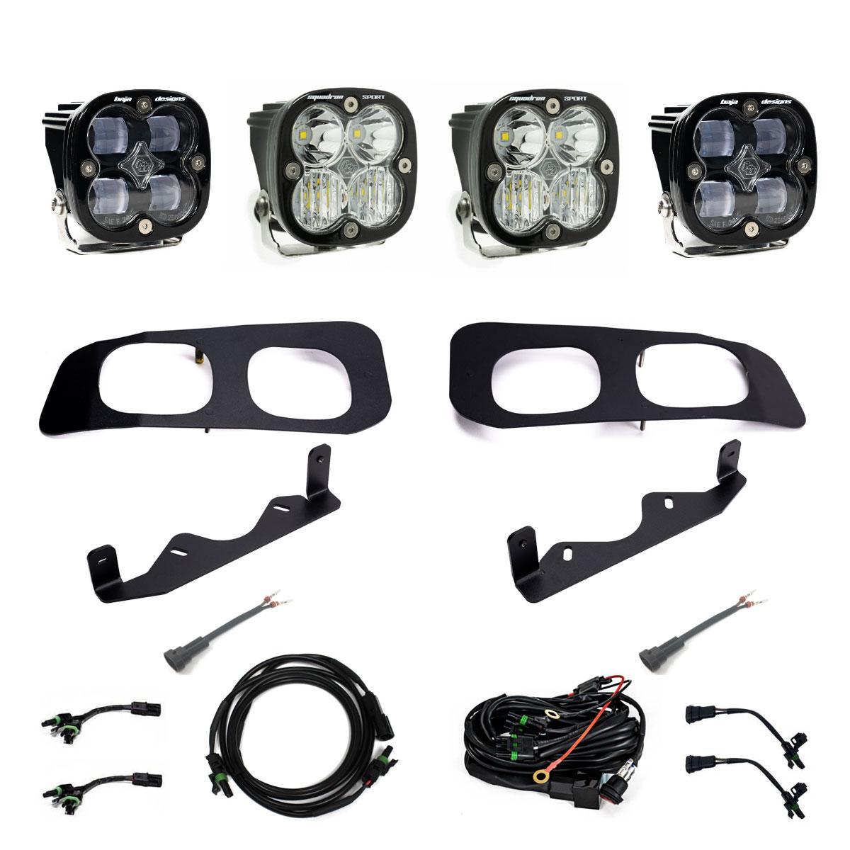 Baja Designs Squadron SAE/Sport Fog Pocket Kit 23-On Ford F-250/350 Super Duty SAE Fog Clear Toggle Wiring - 448225