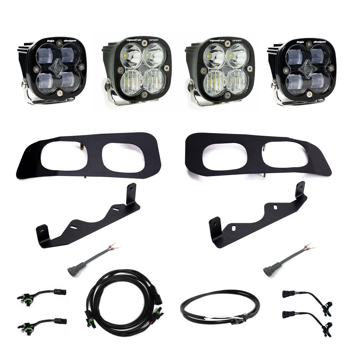 Baja Designs Squadron Sae/Squadron Sport Dual Fog Pocket Light Kit (2023-2025 F-250 Super Duty, F-350 Super Duty) - 448225UP