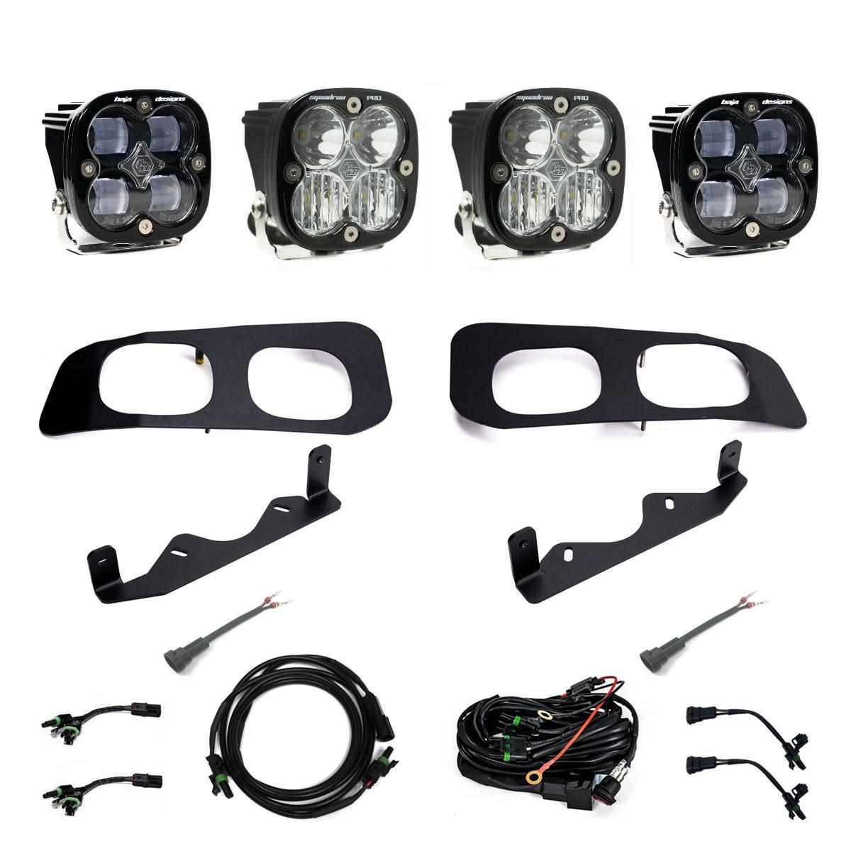 Baja Designs Squadron SAE/Pro Fog Pocket Kit 2023-On Ford F-250/350 Super Duty SAE Fog Clear Toggle Wiring - 448227