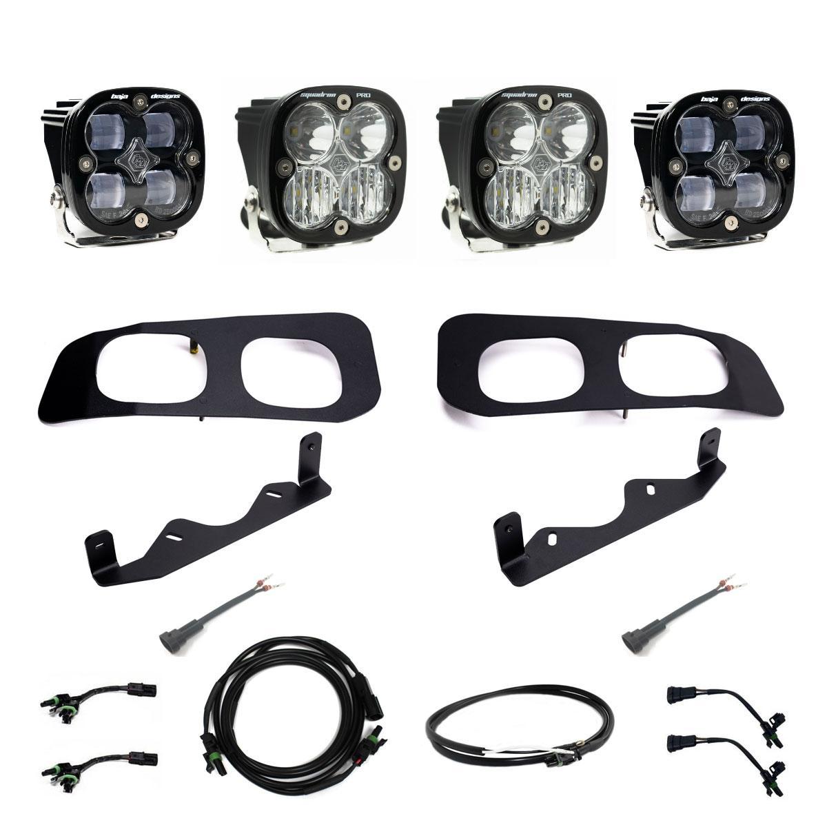 Baja Designs Squadron Sae/Squadron Pro Dual Fog Pocket Light Kit (2023-2025 F-250 Super Duty, F-350 Super Duty) - 448227UP