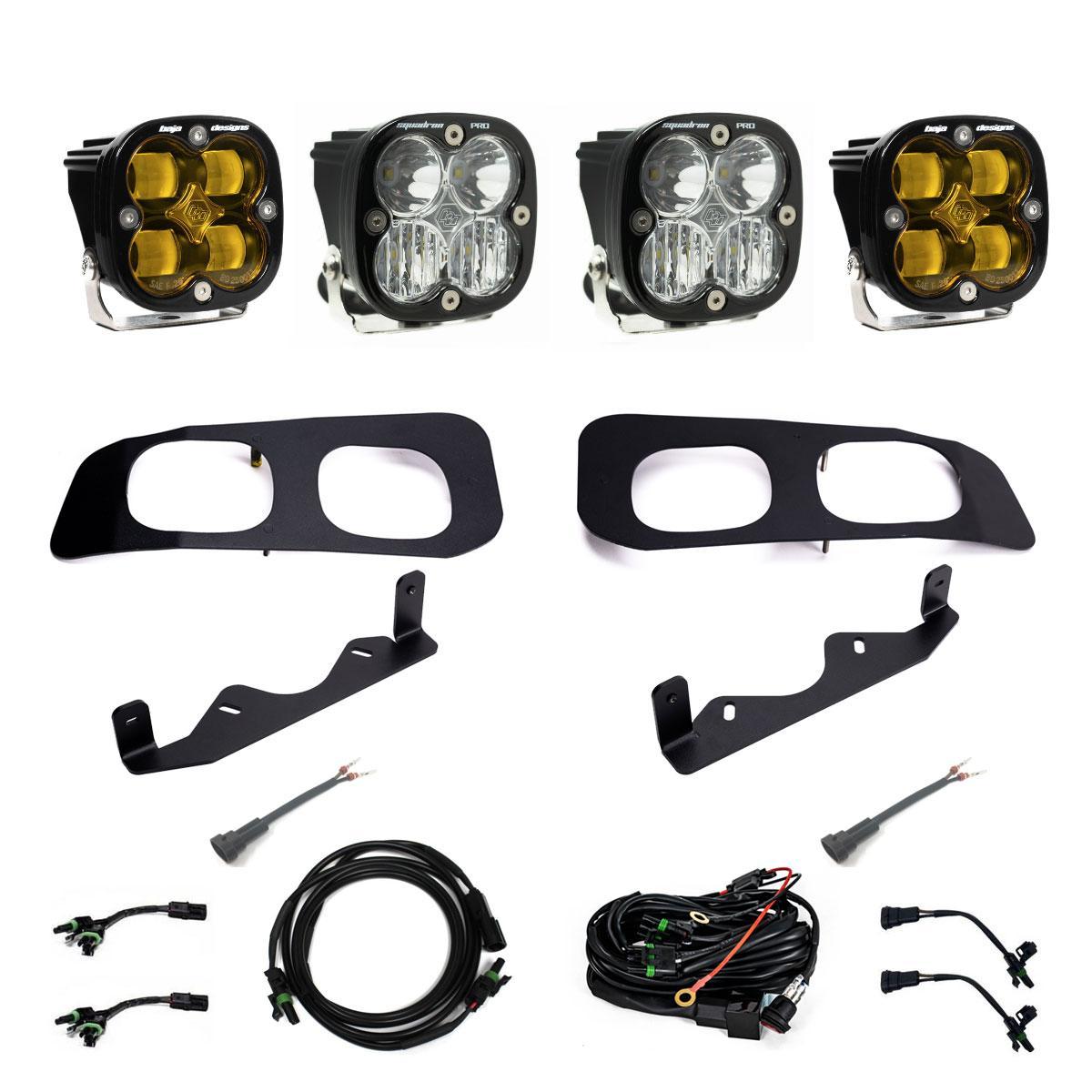 Baja Designs Squadron Sae/Squadron Pro Dual Fog Pocket Light Kit (2023-2025 F-250 Super Duty, F-350 Super Duty) - 448228