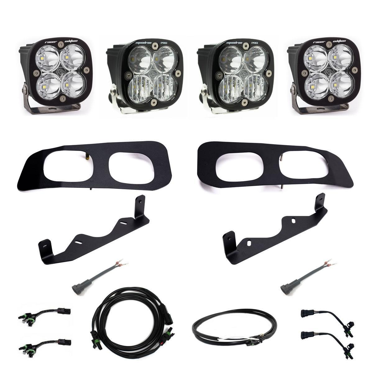 Baja Designs Ford Squadron Racer/Squadron Pro "Unlimited" Dual Fog Pocket Light Kit (2023-2025 F-250 Super Duty, F-350 Super Duty) - 448255UP