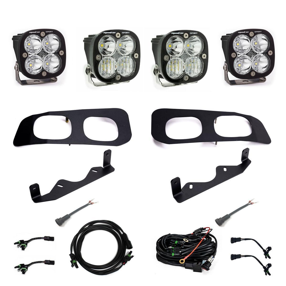 Baja Designs Ford Squadron Sport Dual Fog Pocket Light Kit (2023-2025 F-250 Super Duty, F-350 Super Duty) - 448257