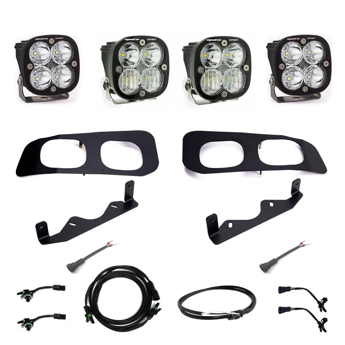 Baja Designs Ford Squadron Sport Dual Fog Pocket Light Kit (2023-2025 F-250 Super Duty, F-350 Super Duty) - 448257UP