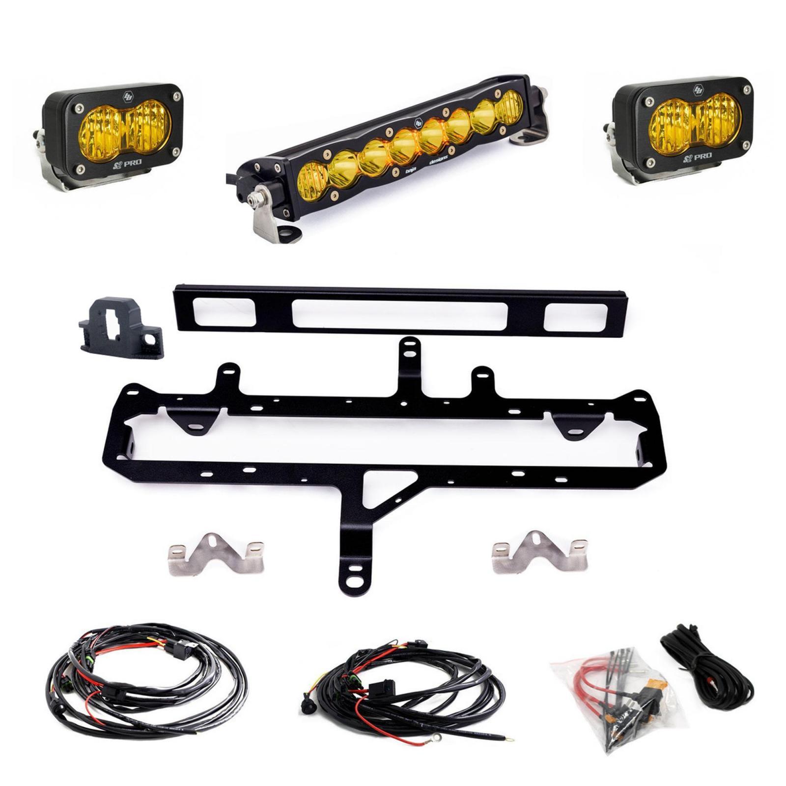 Baja Designs Toyota S8 10" Light Bar / S2 Pro Trd Pro Grille Conversion Light Kit - 448263