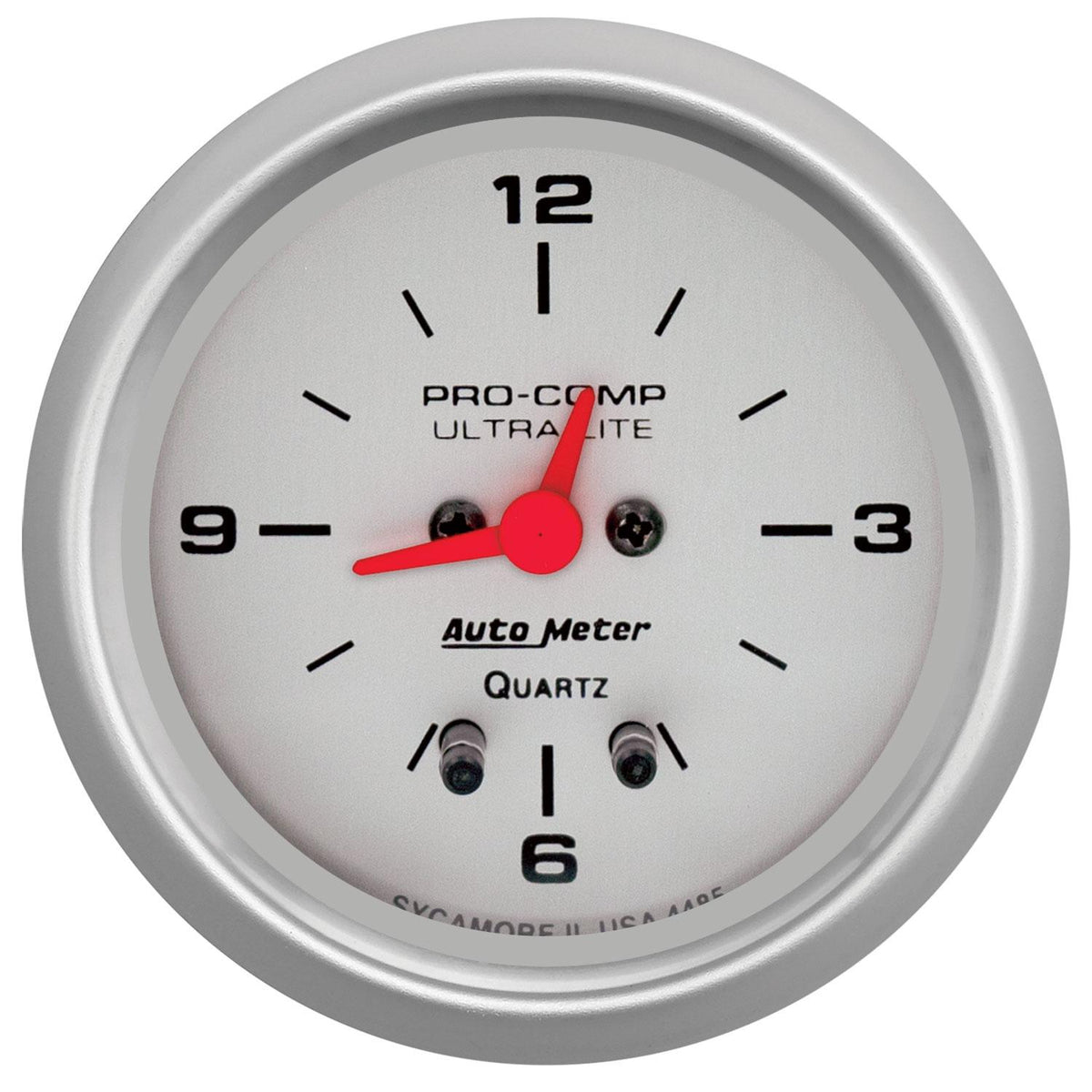 Auto Meter 2-5/8" CLOCK, 12 HOUR, ULTRA-LITE - 4485