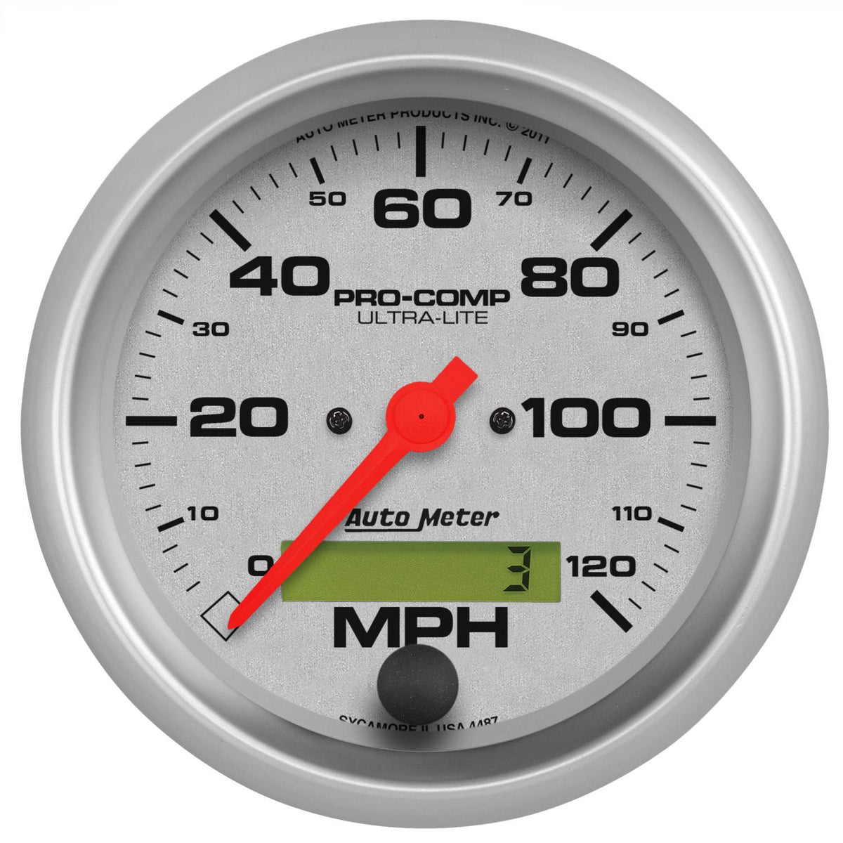 Auto Meter 3-3/8" SPEEDOMETER, 0-120 MPH, ULTRA-LITE - 4487