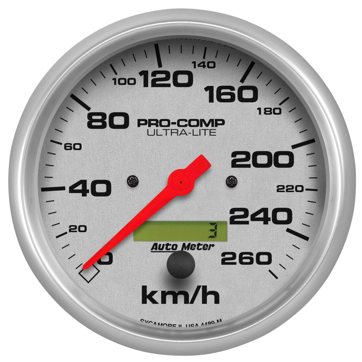 Auto Meter 5" SPEEDOMETER, 0-260 KM/H, ULTRA-LITE - 4489-M