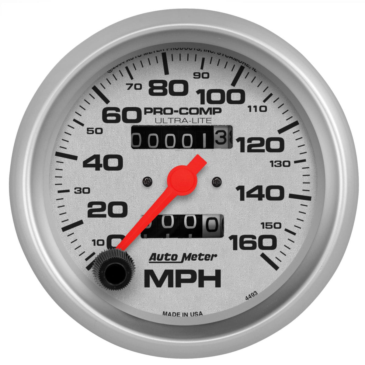 Auto Meter 3-3/8" SPEEDOMETER, 0-160 MPH, ULTRA-LITE - 4493