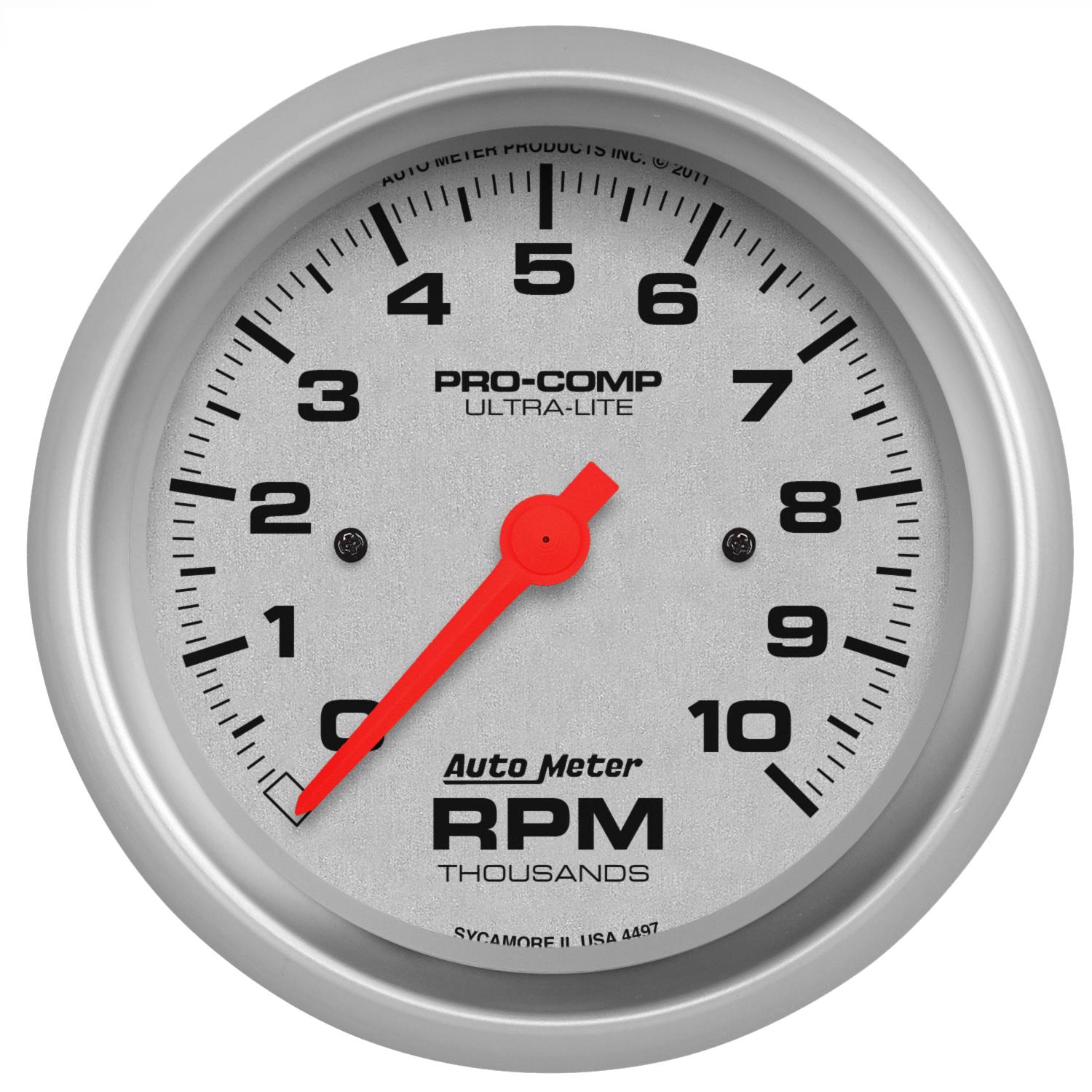 Auto Meter 3-3/8" IN-DASH TACHOMETER, 0-10,000 RPM, ULTRA-LITE - 4497