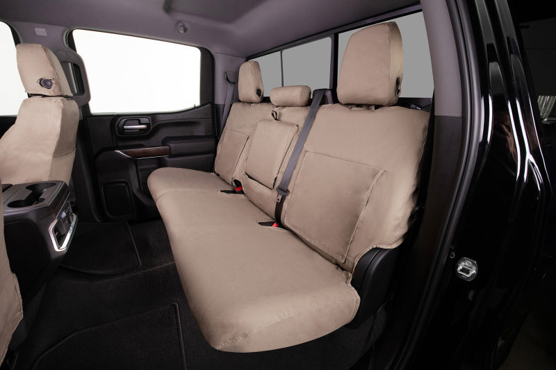 Covercraft 19-23 Ford Transit Polycotton SeatSaver Custom Third Row Seat Covers-Taupe