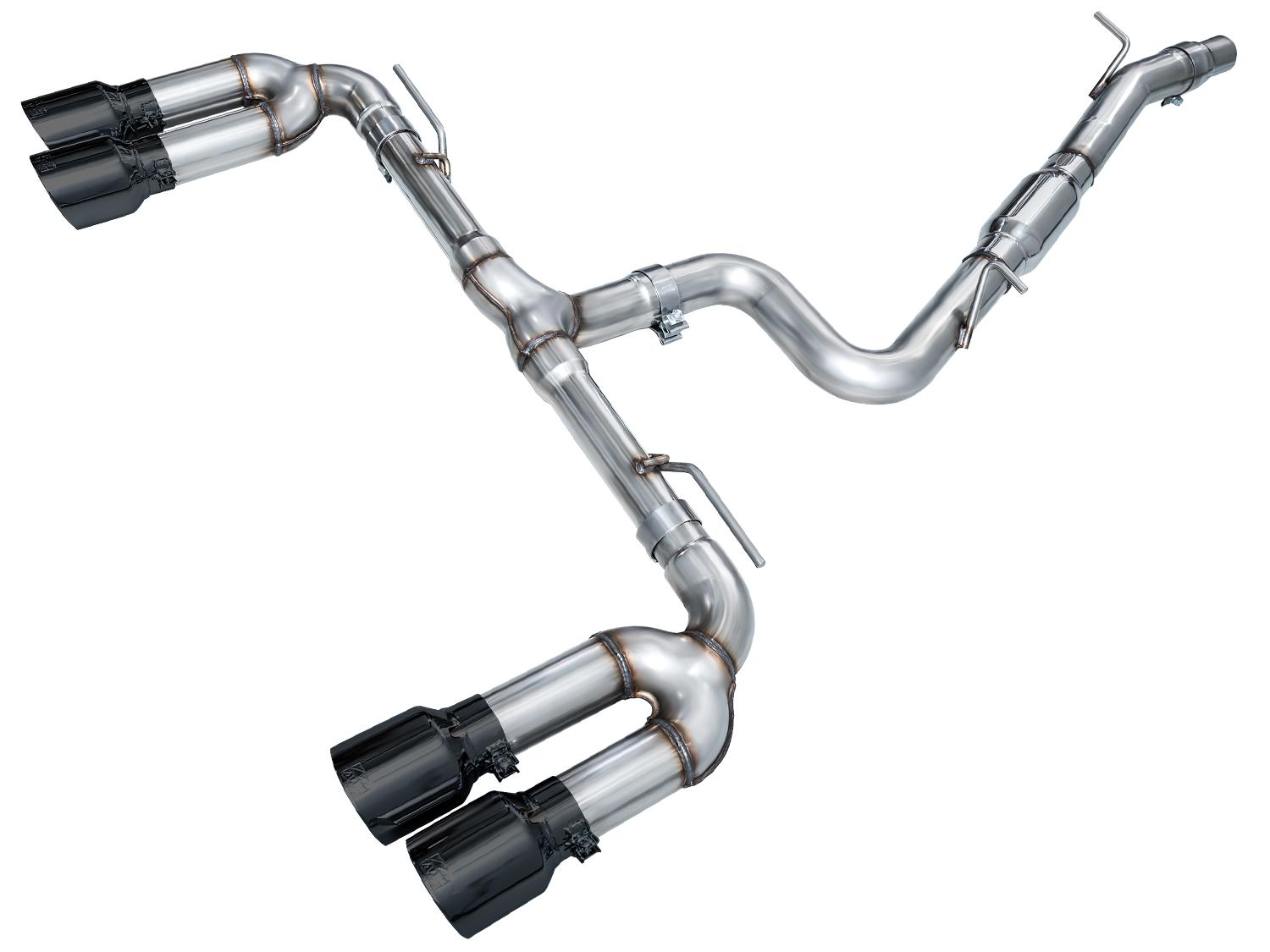AWE Track Edition Exhaust for Audi 8Y S3 - Diamond Black Tips - 3020-43897