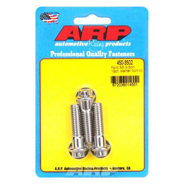 ARP Ford SS 3-bolt 12pt starter bolt kit - 450-3502