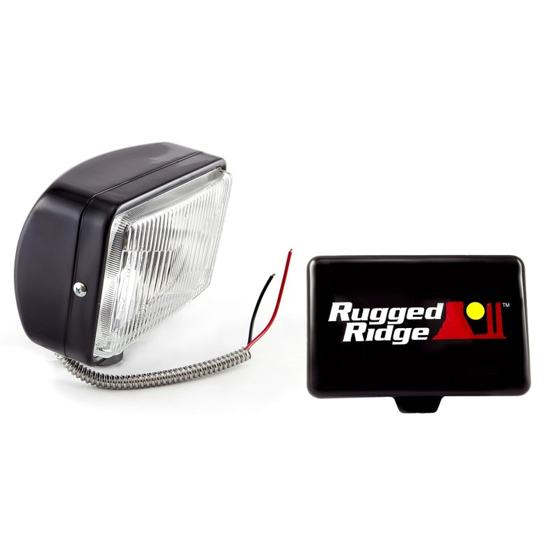 Rugged Ridge Light Kit Halogen 5 Inch X 7 Inch Black Steel Housing - 15207.05