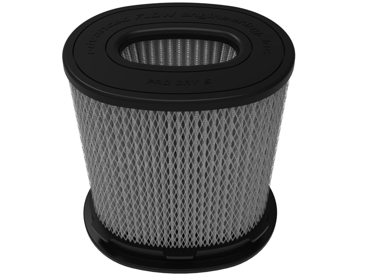 AFE Momentum Intake Replacement Air Filter w/ Pro DRY S Media (5-1/2 x 3-1/2) IN F x (8-1/4 x 6) IN B x (8 x 5-3/4) IN T (Inverted) x 9 IN H - 20-91208D