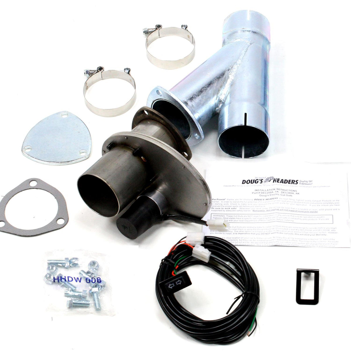 Doug's Headers DEC300AKS Electric Cut-Out 3" Single with Hook-Up Kit - DEC300AKS