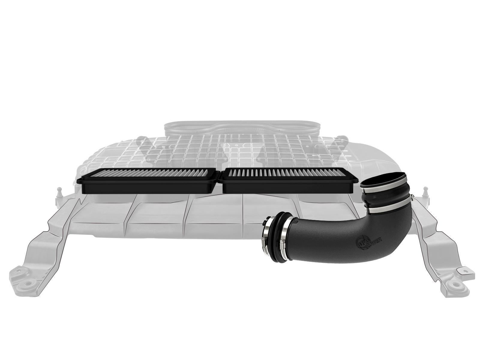 AFE Super Stock Induction System w/ Pro DRY S Filter RAM 1500 TRX 21-23 V8-6.2L (sc) - 55-10014D