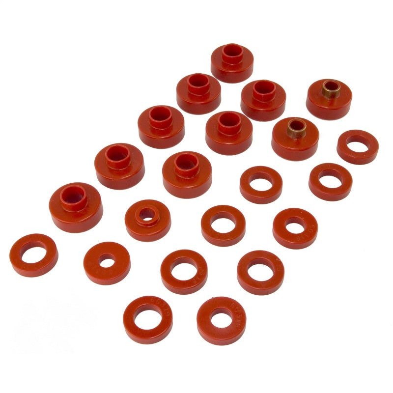 Rugged Ridge Body Mount Kit Red 22 Pieces 1976-1979 Cj By Rugged Ridge - 18351.02