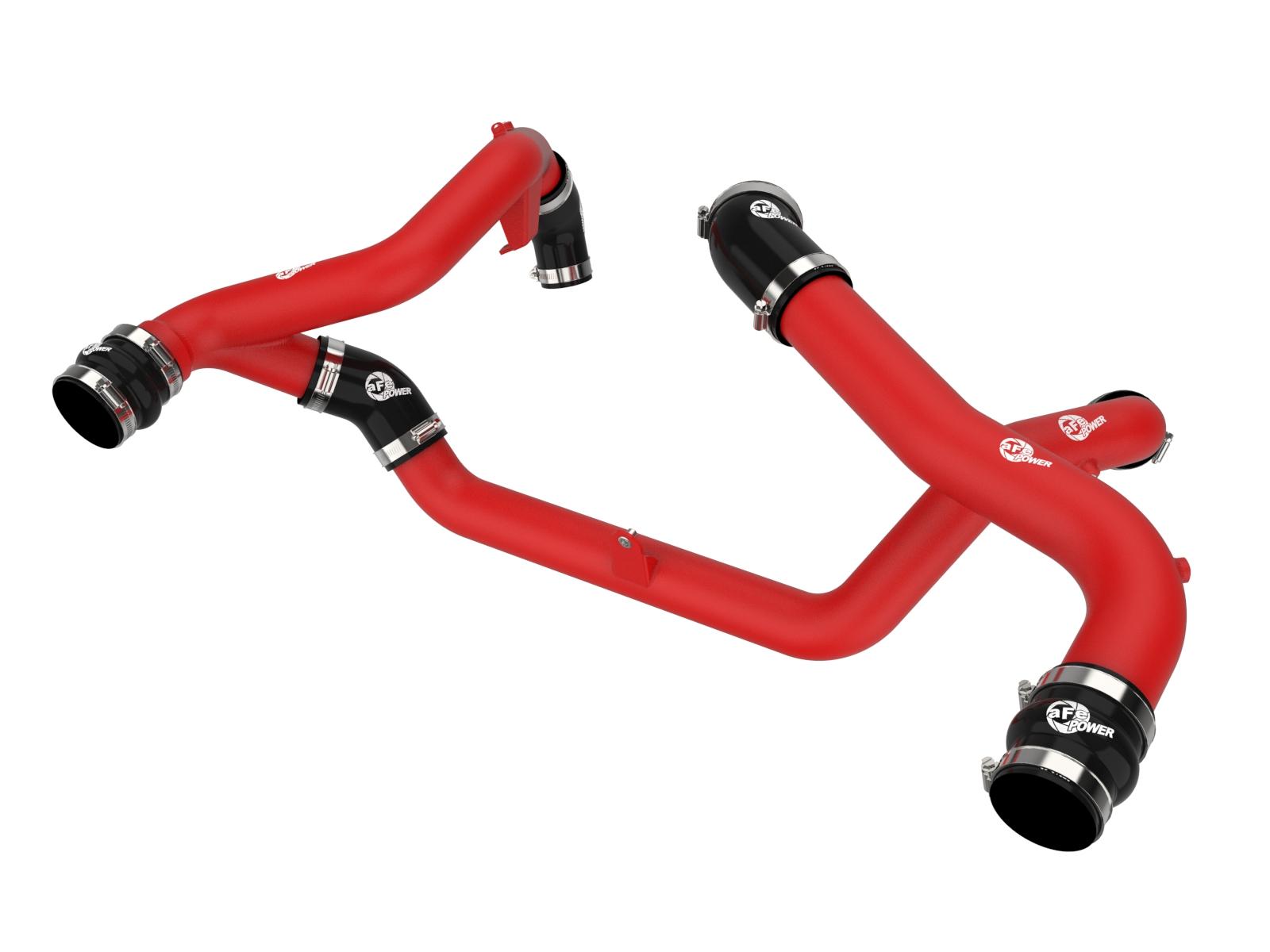 AFE BladeRunner Aluminum Hot & Cold Charge Pipe Kit - Red (2022+ Explorer ST) - 46-20674-R