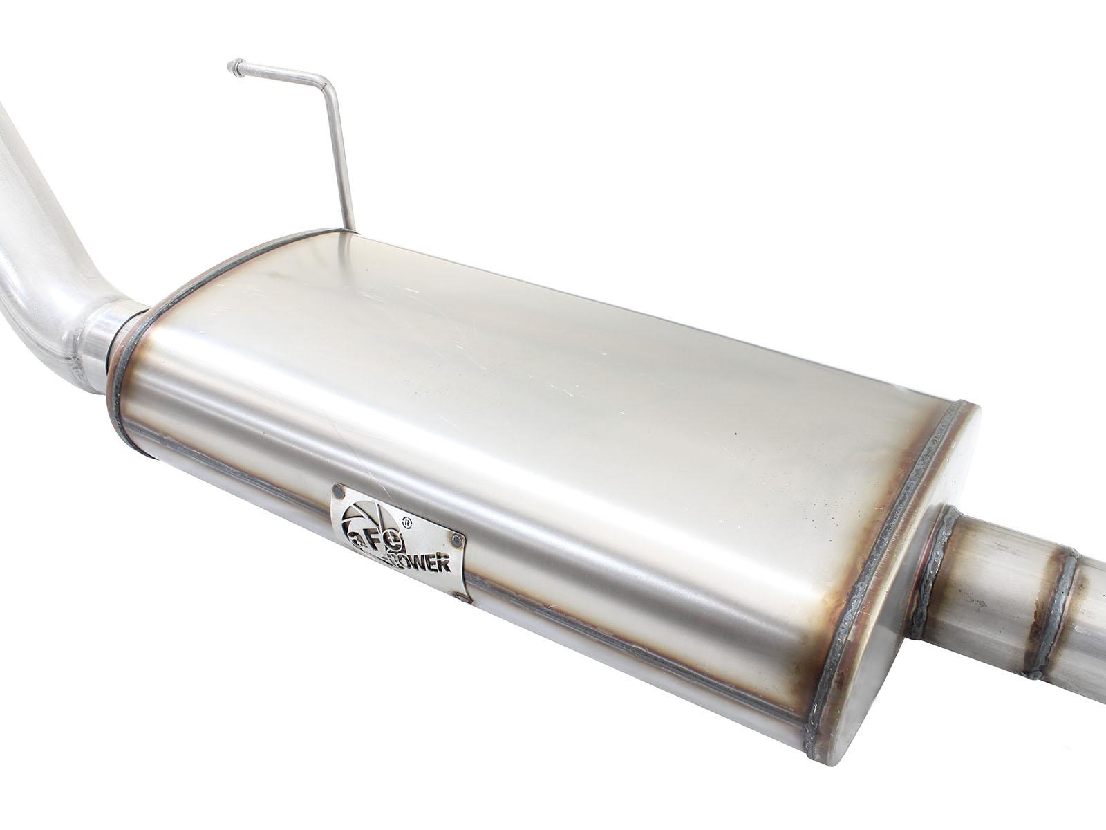 AFE MACH Force-Xp 3 IN to 3-1/2 IN 409 Stainless Steel Cat-Back Exhaust w/ Black Tip (2015-2020 F-150) - 49-43073-B