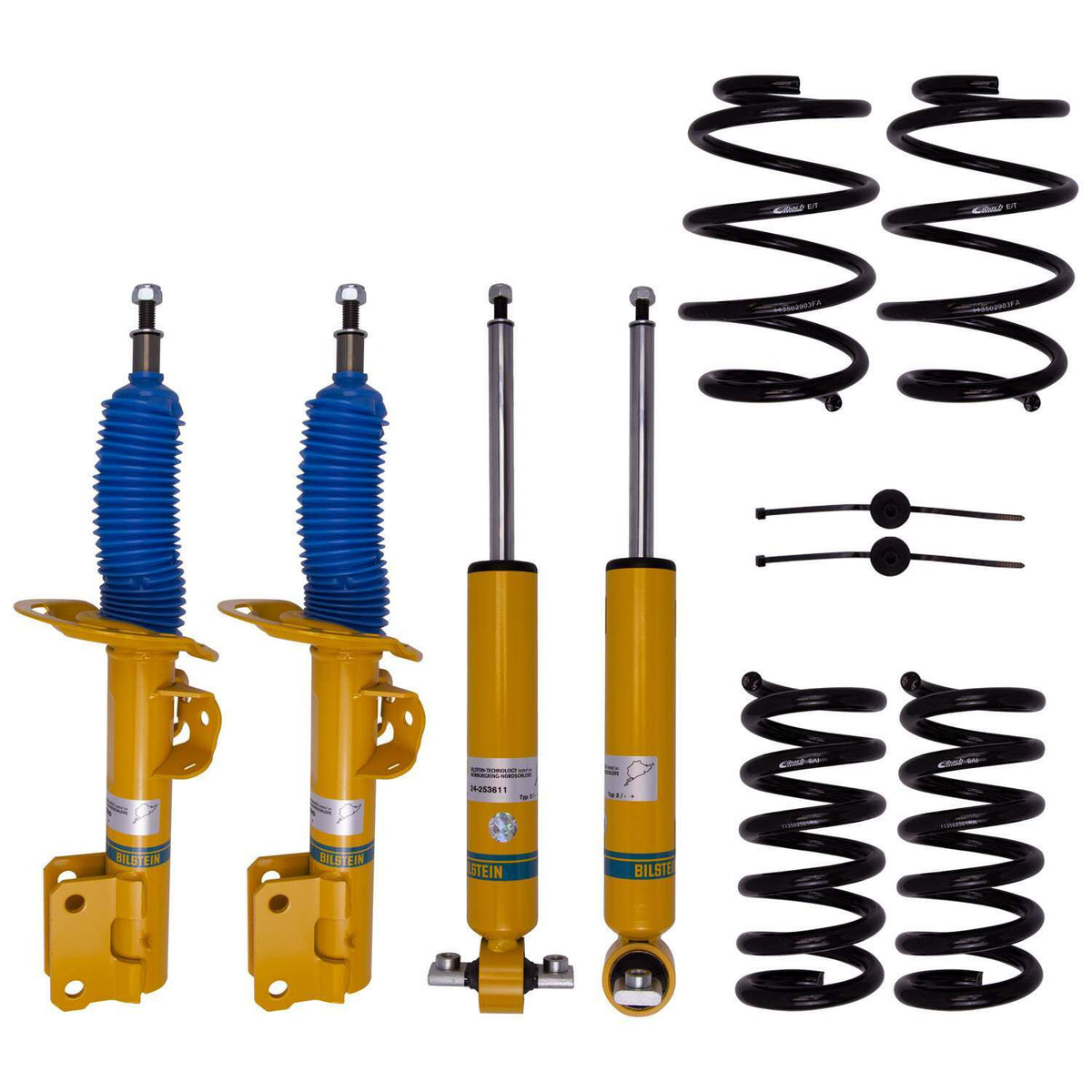 Bilstein B12 (Pro-Kit) Front and Rear Suspension Kit (Ford Mustang 2015-2020) - 46-281777