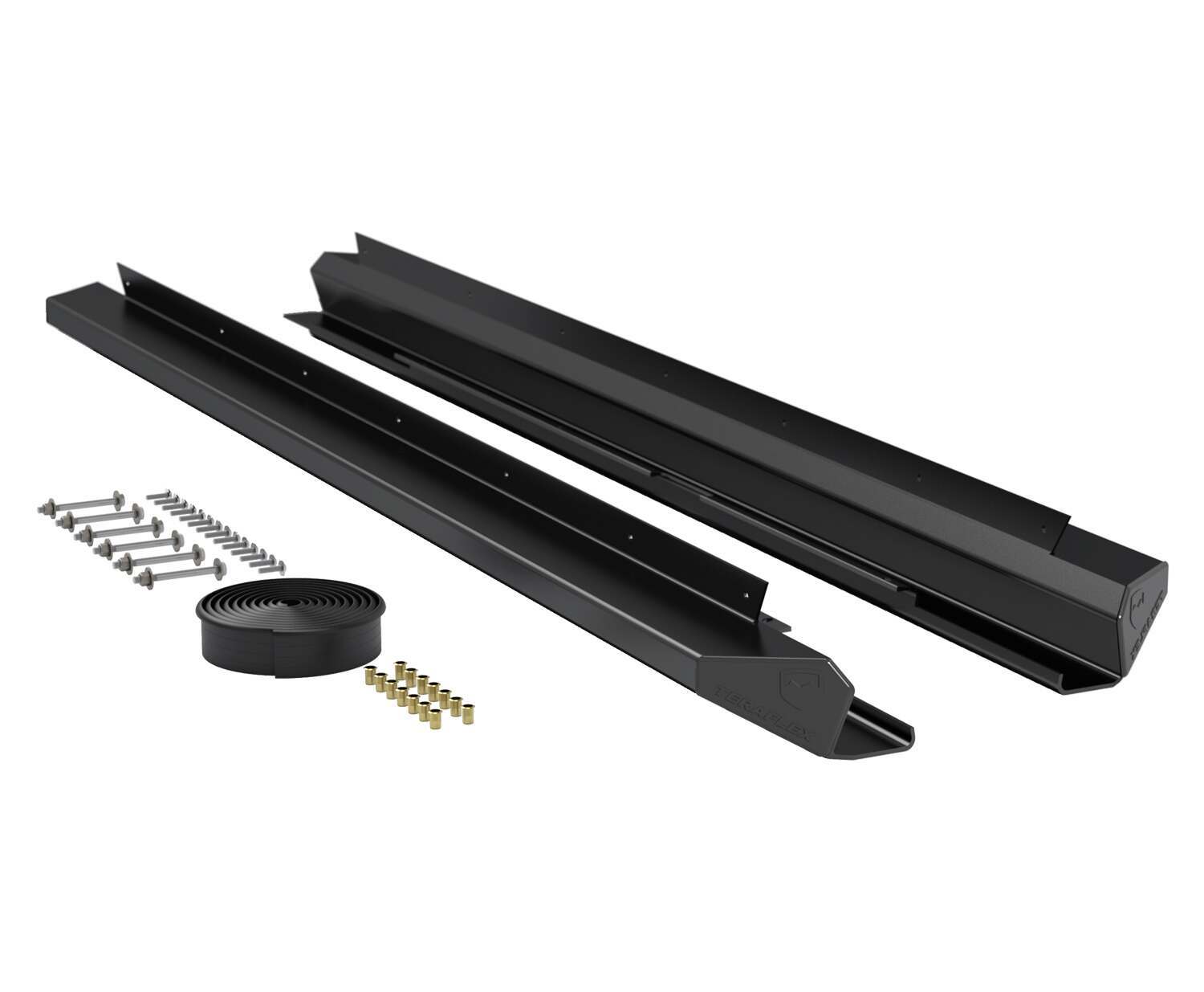 Teraflex 07-18 Wrangler JK 4 Door RockGuard Aluminum Rock Slider Kit Powder Coat - 4637310